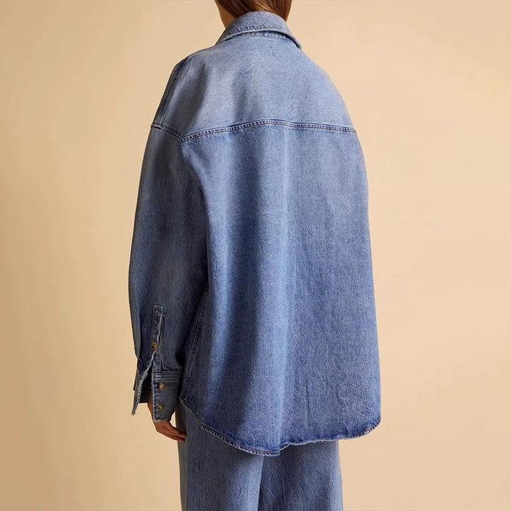 Veste surchemise décontractée pour femmes en denim de haute qualité Chic & Stil
