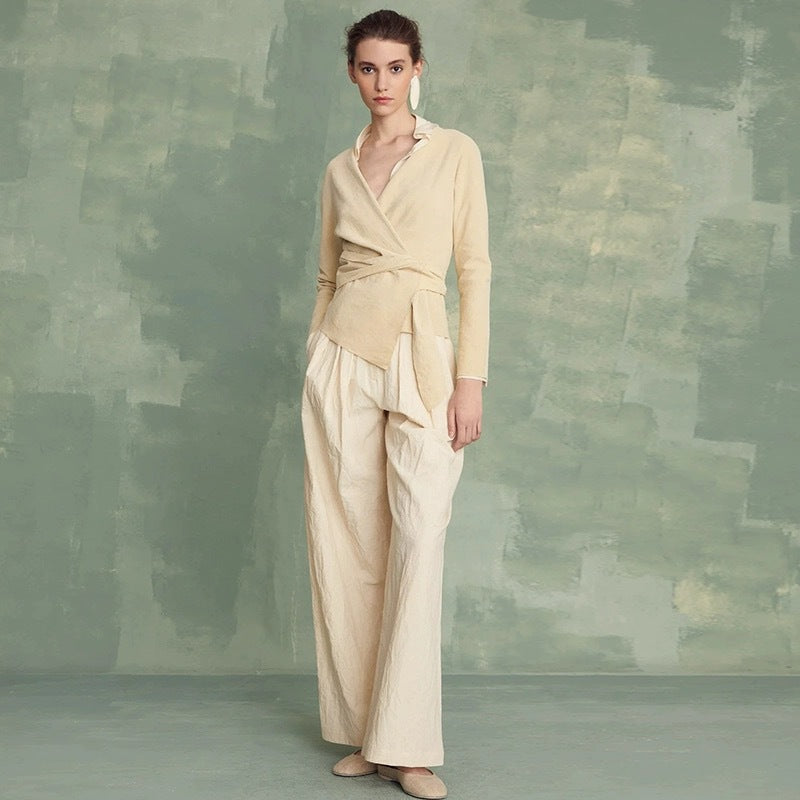Pantalons plissés amples pour femmes Chic & Stil