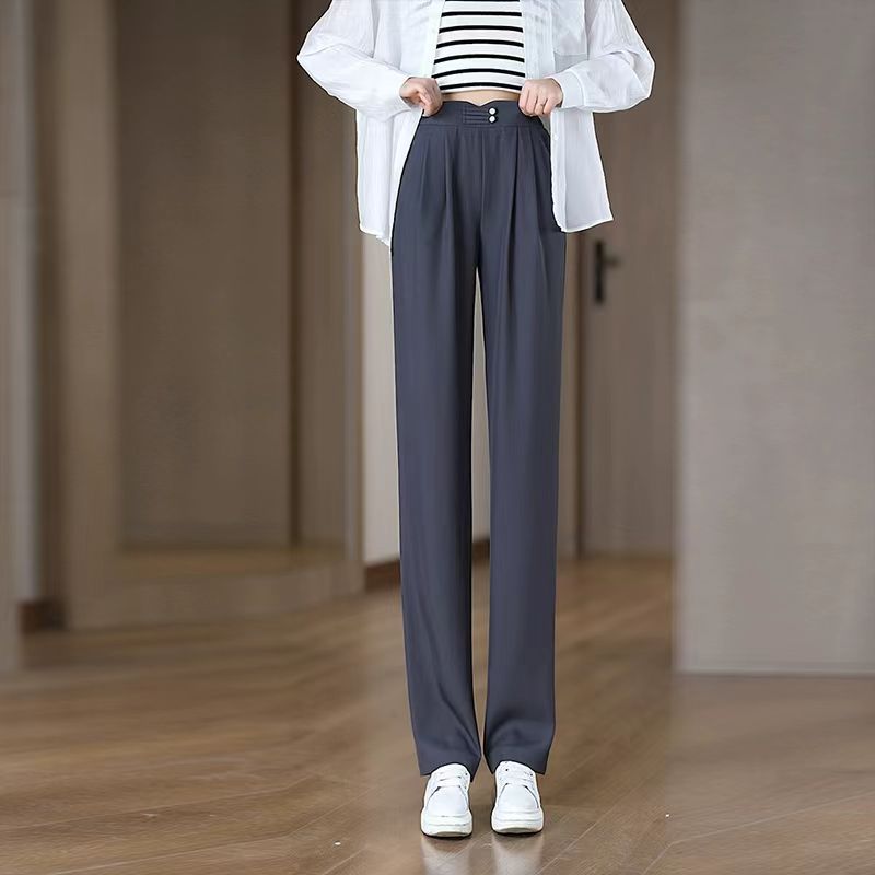 Women Elegant and airy fabric pants with high waist Chic & Stil