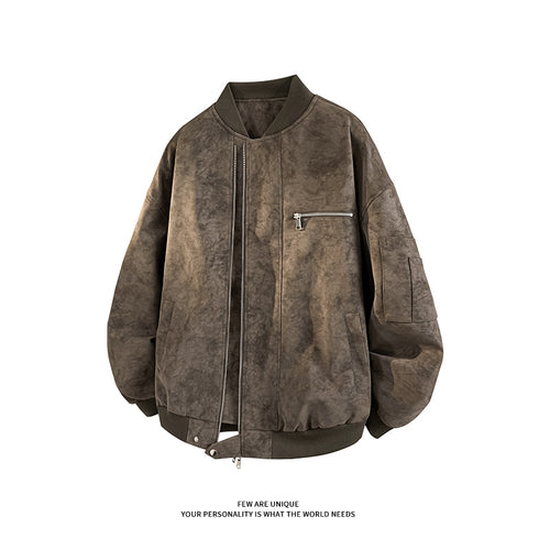 Casual oversized bomber jacket for men made from durable material with handy pockets Lune London