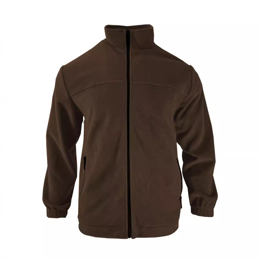 Fleece jacket for men with high collar and practical zip pockets Lune London