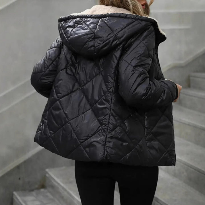 Ladies quilted Winter Jacket with cozy fleece Lune London