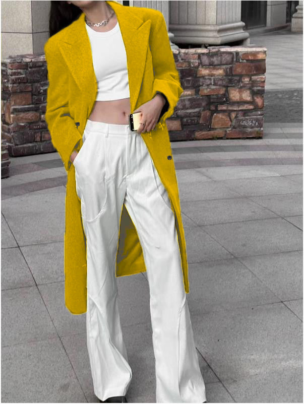 Tailored long jacket for women with chic and stylish silhouette