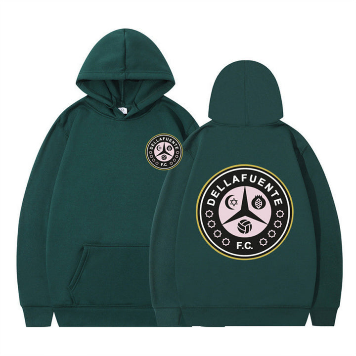 Women's hooded sweatshirt with unique club design and soft fleece Lune London