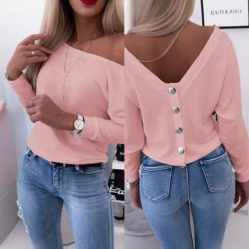 Ladies Off-Shoulder Sweatshirt Lune London