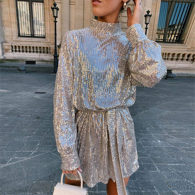 Women's Glittering Cocktail Dress Lune London