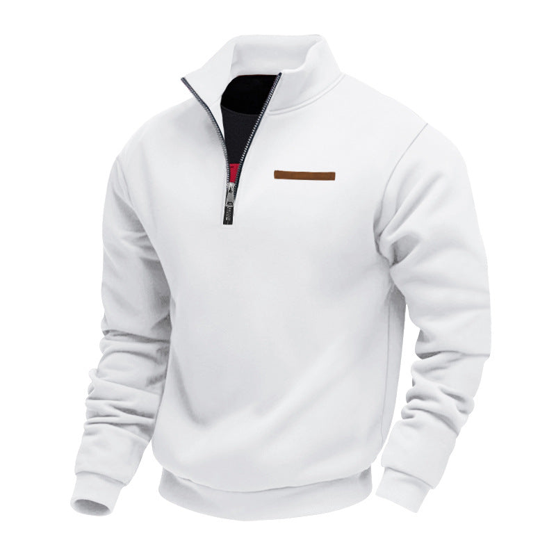 Men's trendy hoodie with half-zip and high-quality details Lune London