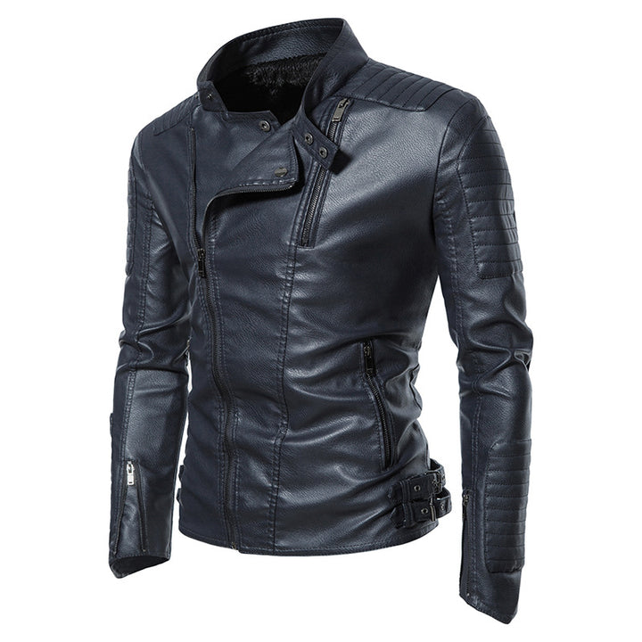 Men's motorcycle jacket with a modern design featuring sturdy zip pockets Lune London