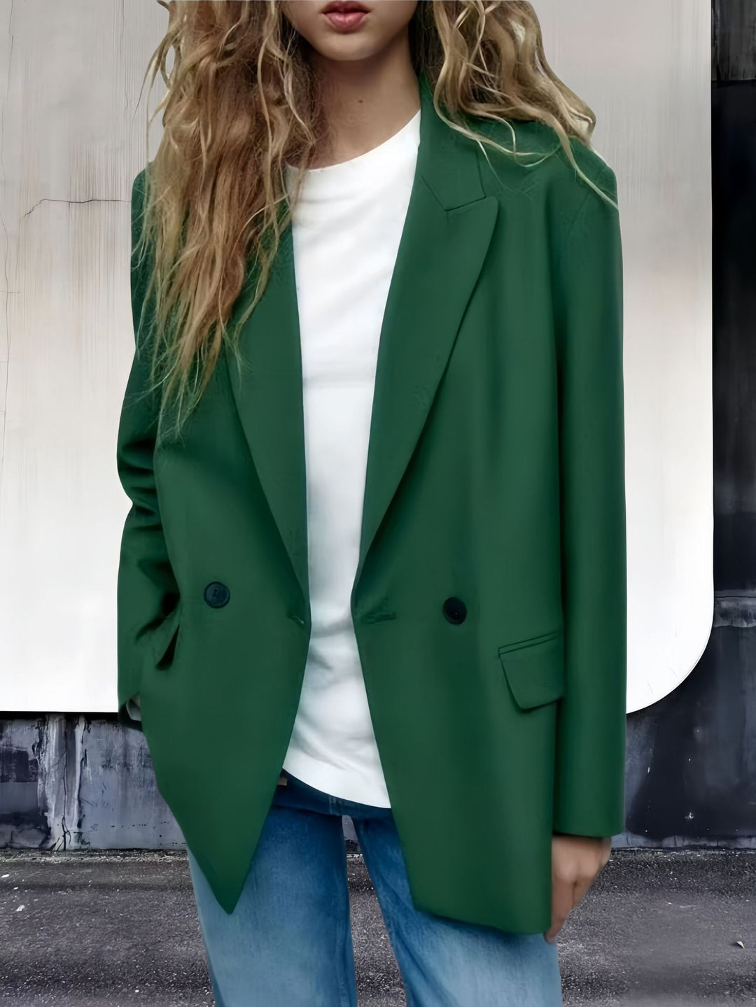 Women Elegant and Modern Chic Double-Breasted Blazer Jacket