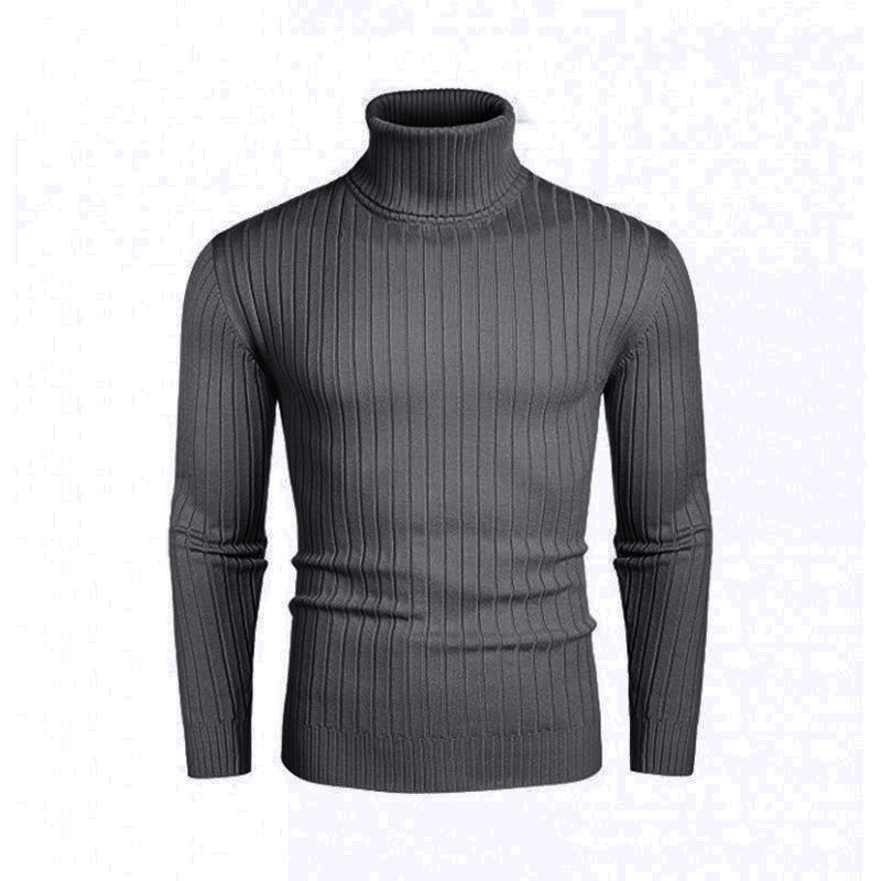 Elegant men's ribbed fine knit turtleneck sweater Lune London