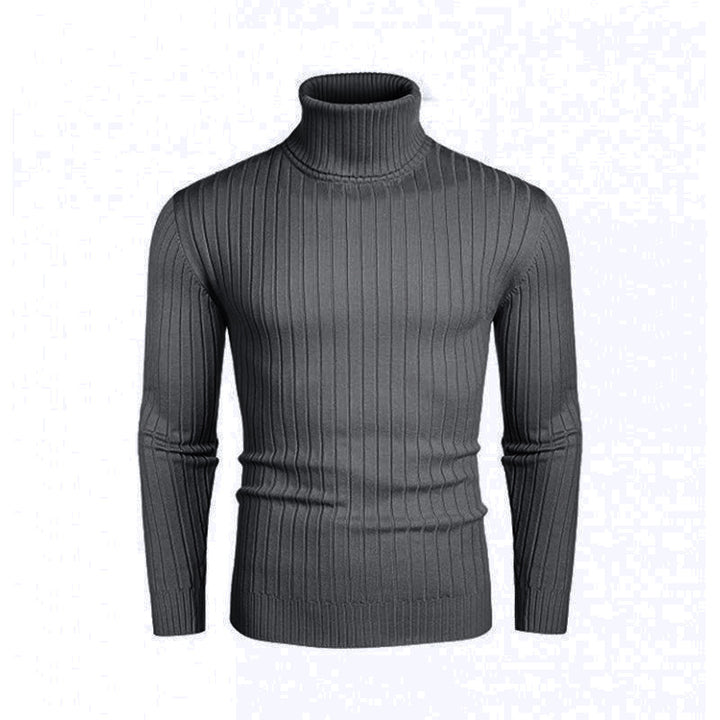 Elegant men's ribbed fine knit turtleneck sweater Lune London