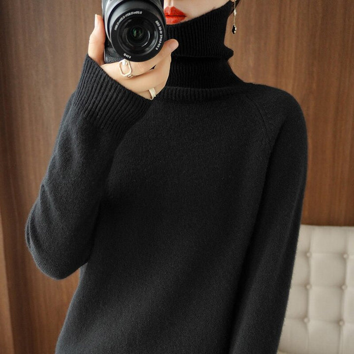 Womens cashmere turtleneck sweater Lune London