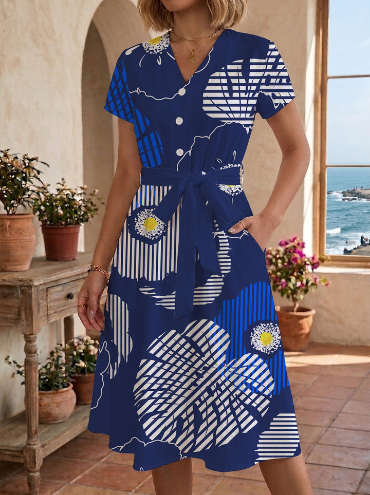 Women’s midi dress with floral design and comfortable fit Lune London