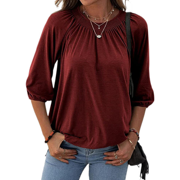 Women Casual Top with Wide Sleeves and Flowing Fabric Lune London