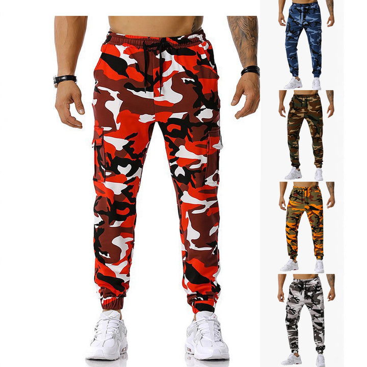 Men's cargo pants with multiple pockets and elastic waistband Lune London