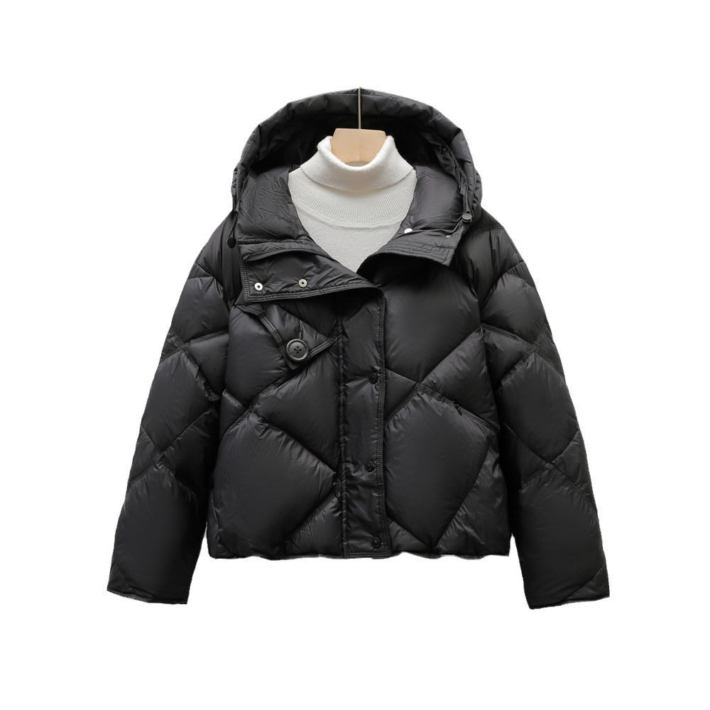 Ladies down jacket with removable hood Lune London