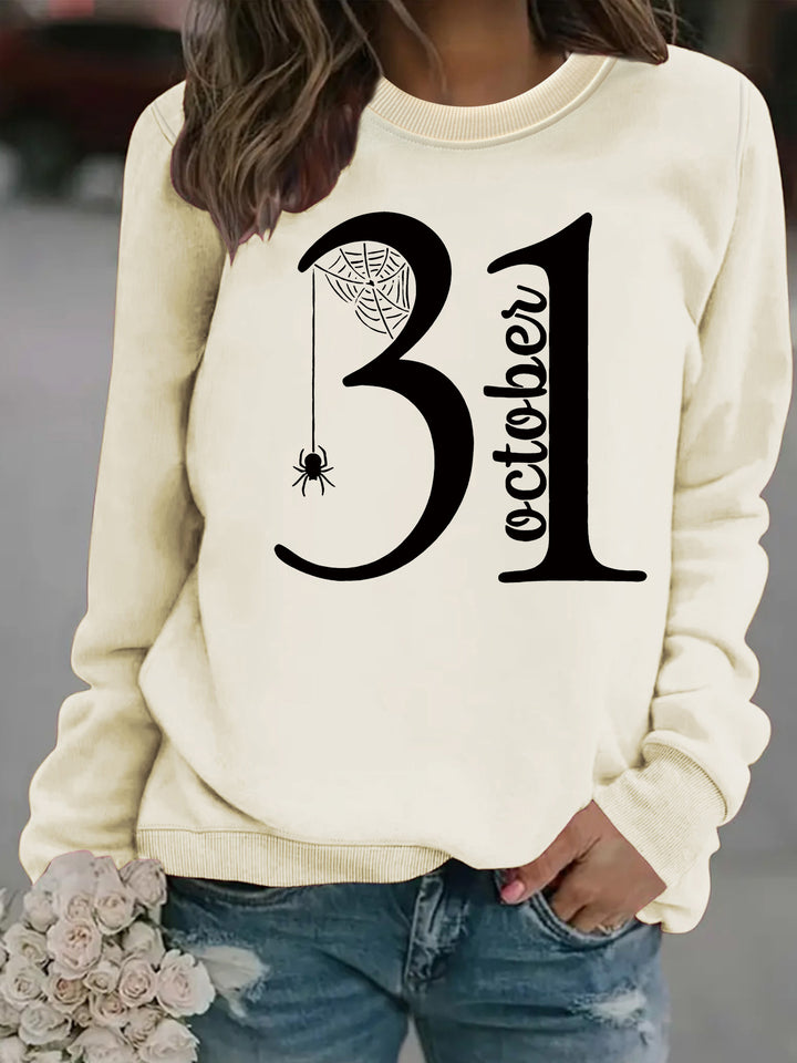 Sweat-shirt pour femmes avec motif d'Halloween créatif et coupe confortable Chic & Stil