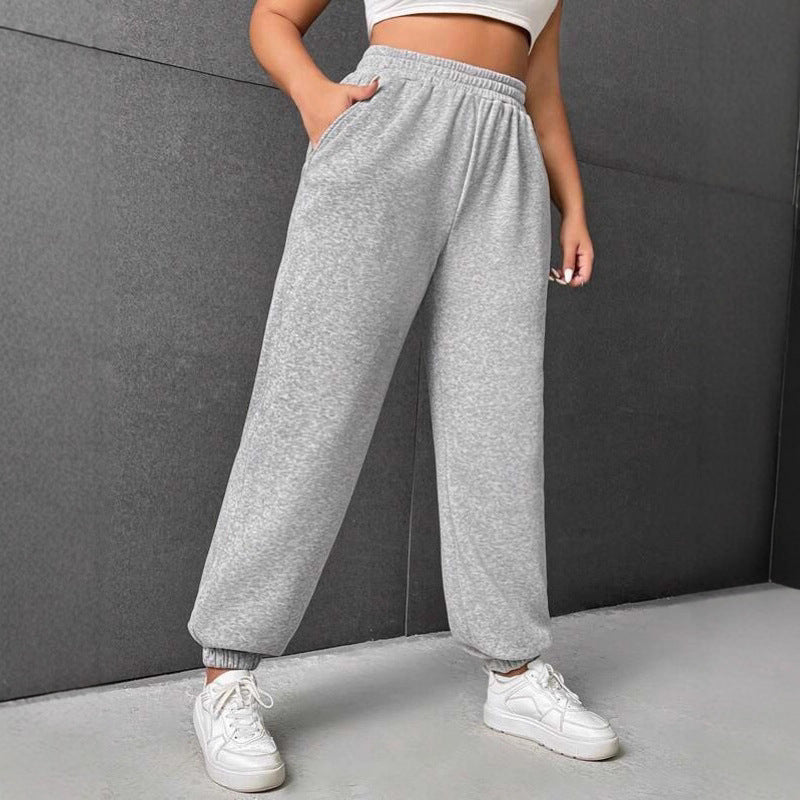 Women's leisure pants with a wide cut and elastic waistband Chic & Stil