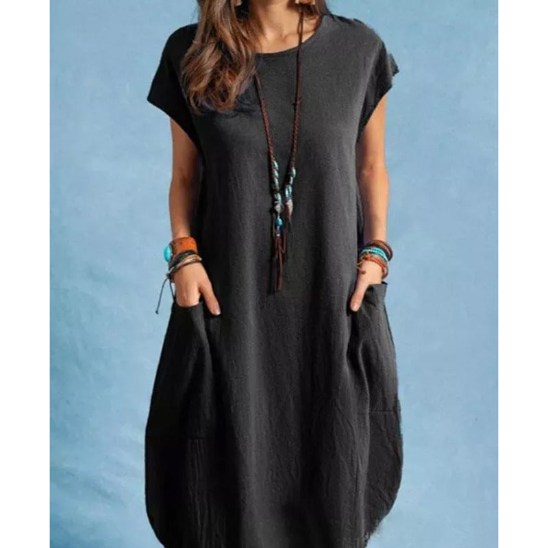 Airy summer dress for women with practical pockets and modern cut Lune London
