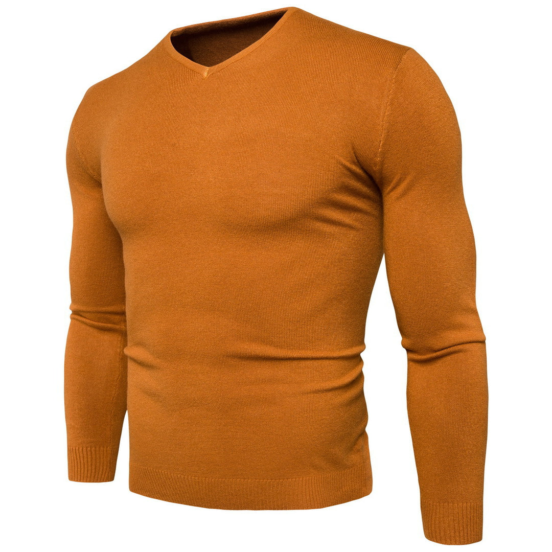 High quality V-neck men's sweater in cotton Lune London