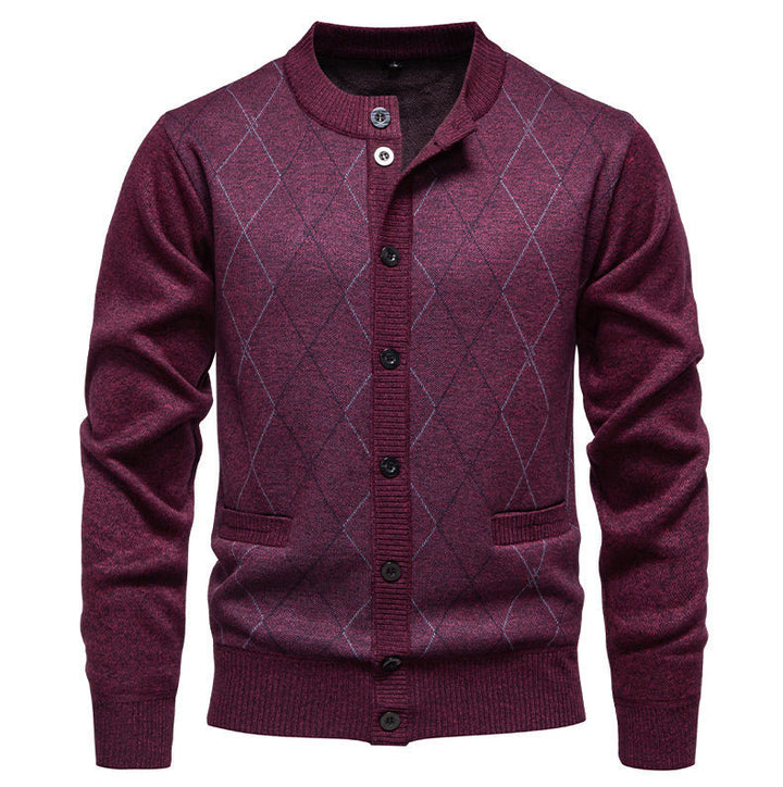 Stylish knit jacket for men with diamond pattern Lune London