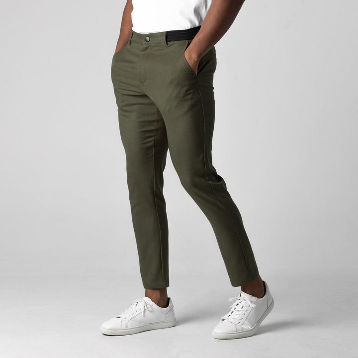 Men's Chino Pants with Slim Fit Cut and Elastic Waistband Lune London