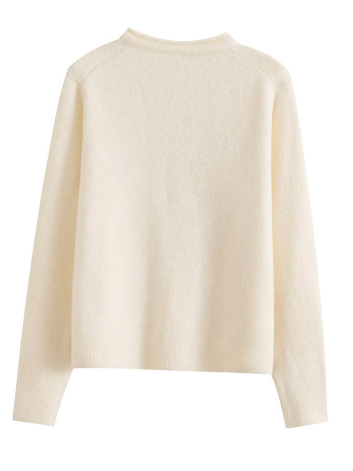 Comfortable knitted jacket for women with chic button details and style