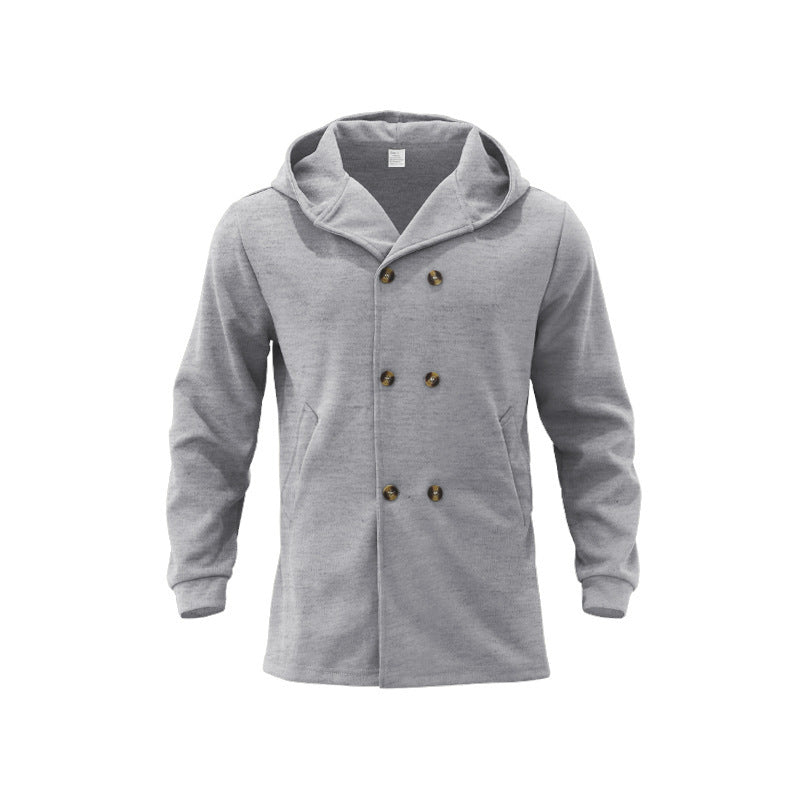 Trendy coat for men with hood and double-breasted Lune London