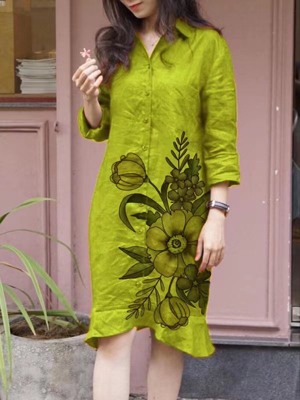 Robe chemise femme avec imprimés floraux et coupe cintrée Chic & Stil