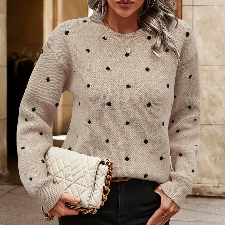 Lune London textured dot design women's sweater
