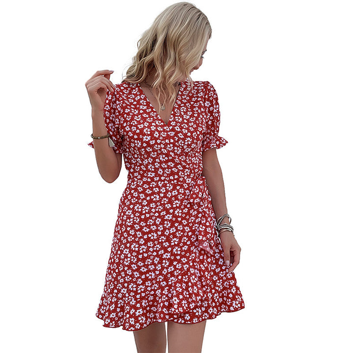 Lune London Floral Mini Wrap Dress for Ladies