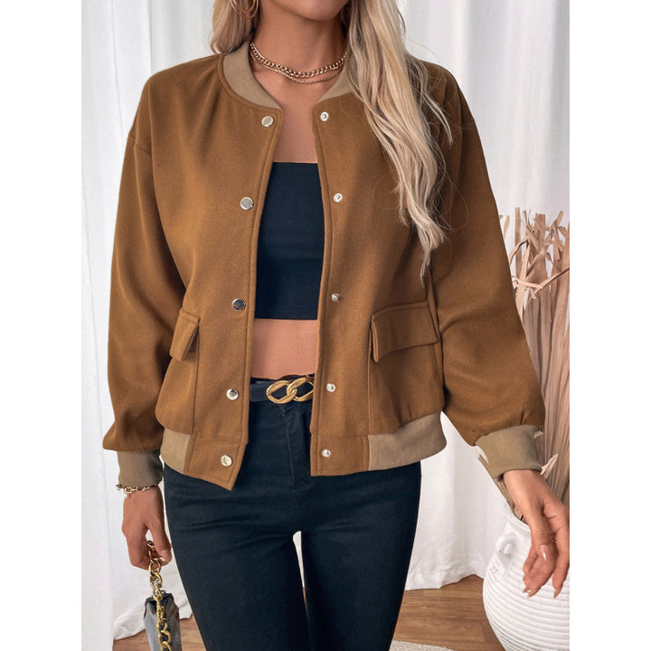 Fashion overshirt for women with snap button closure and side pockets Lune London