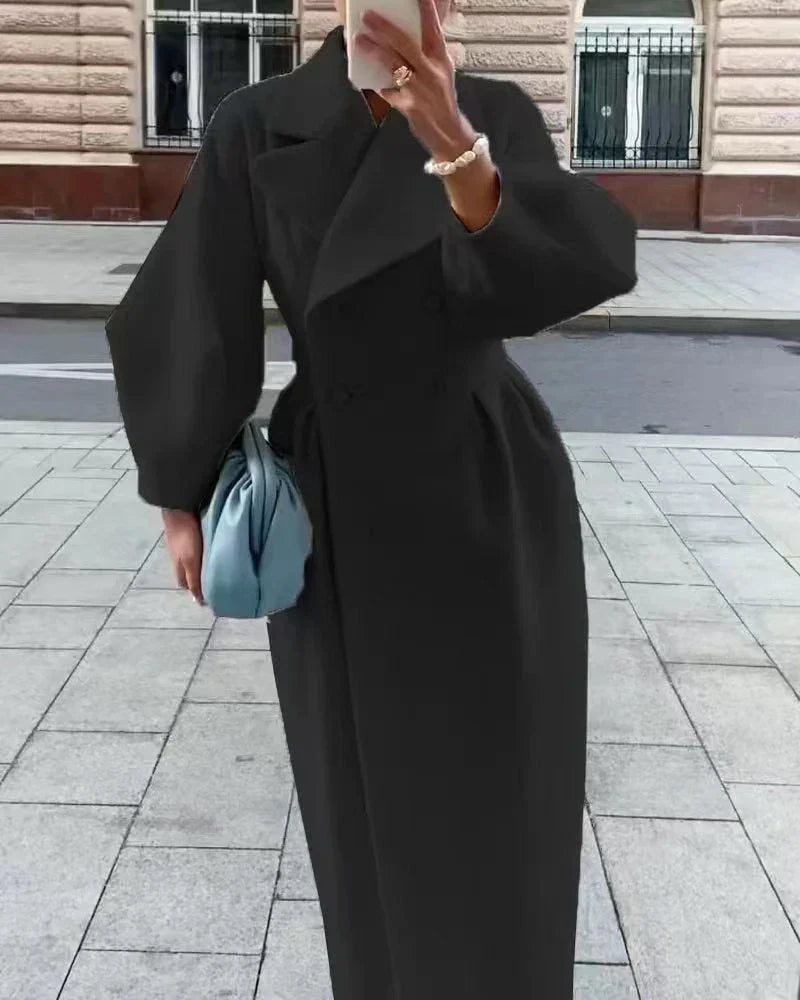 Lune London | Coat - Double-breasted - Plus Size Sleeves - Tailored Fit - Elegant & Chic