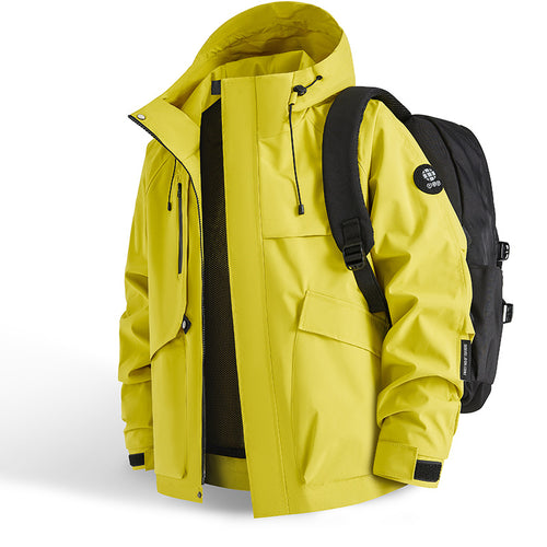 Outdoor technical jacket for men with an innovative pocket concept and breathable materials Lune London