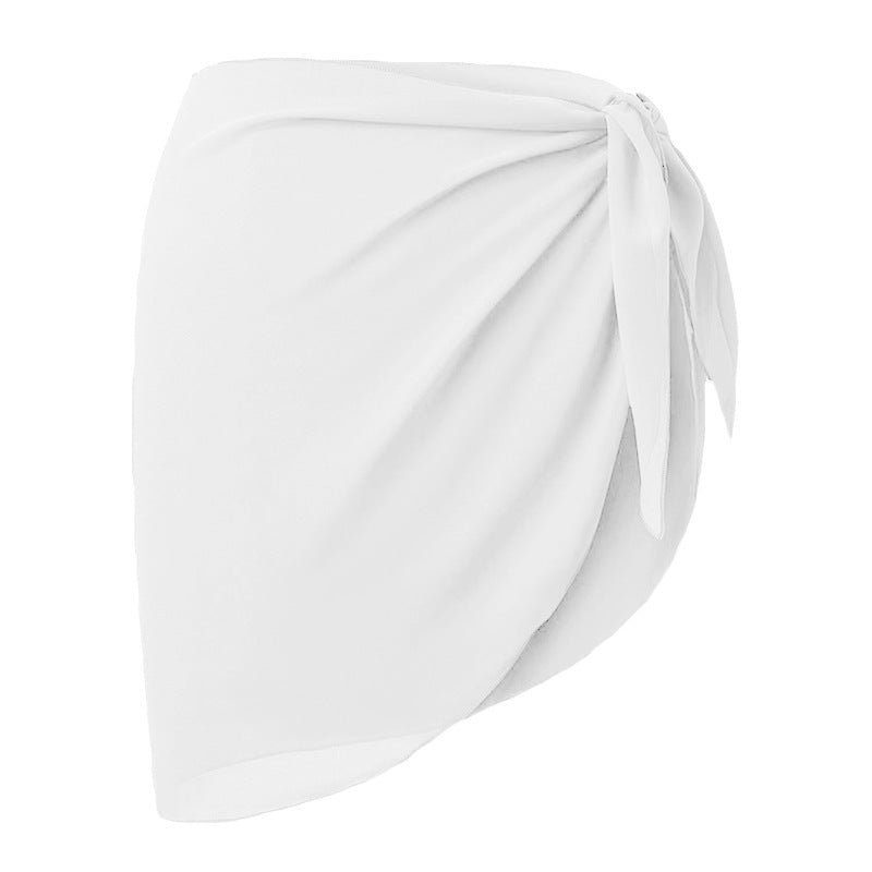 Wrap skirt for women with tie detail and flowing fabric Lune London