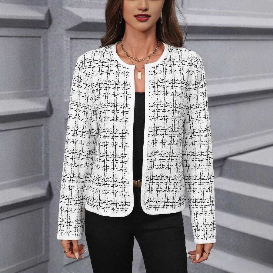 Women's Structured Blazer Jacket with Contrast Details Lune London