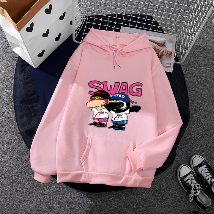 Women's hoodie with funny cartoon design Chic & Stil