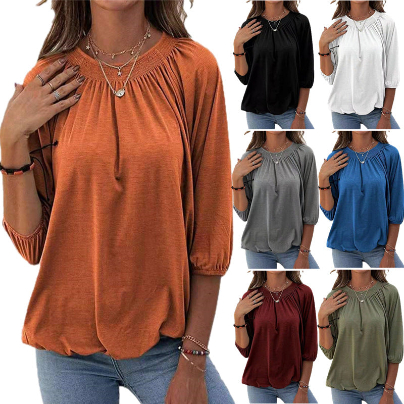 Oversized casual women's shirt with ruffles and viscose fabric Lune London