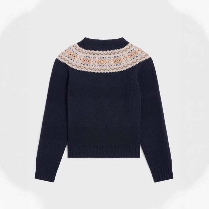 Pull en tricot pour femmes avec motif norvégien créatif Chic & Stil