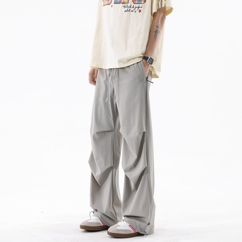 Loose sports pants for men with a remarkable draped design Lune London
