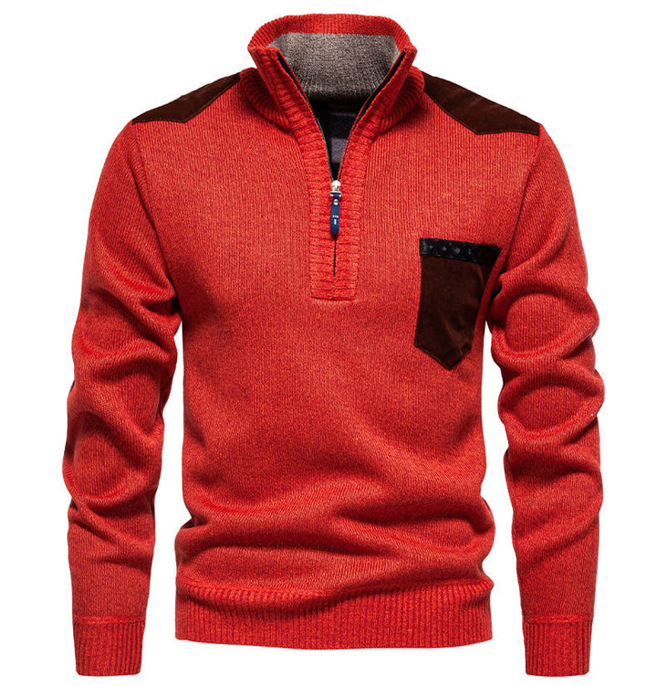 Men's sweater with high neck and trendy accents Lune London