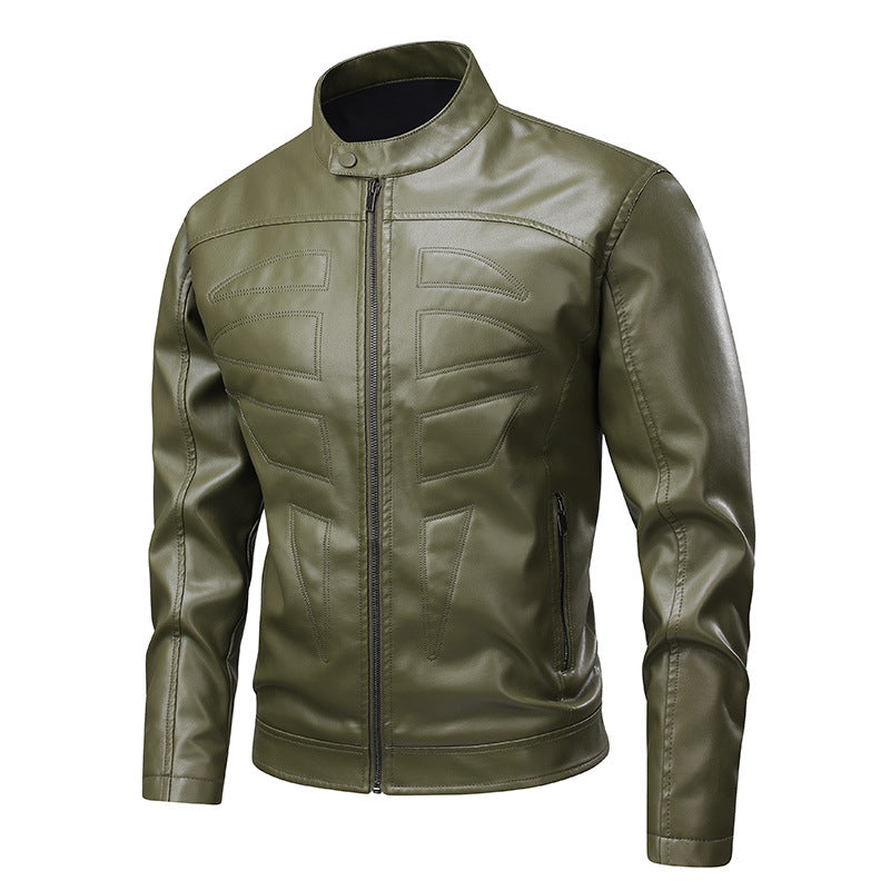 Veste en cuir tendance pour homme avec des accents structurés Lune London