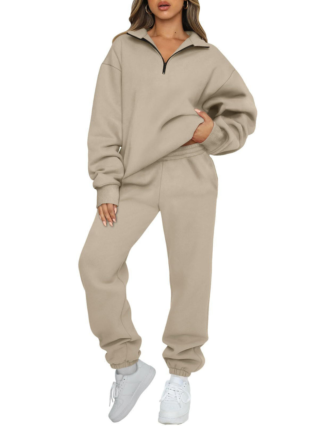 Women Zip Hoodie Set and Chic Jogging Pants