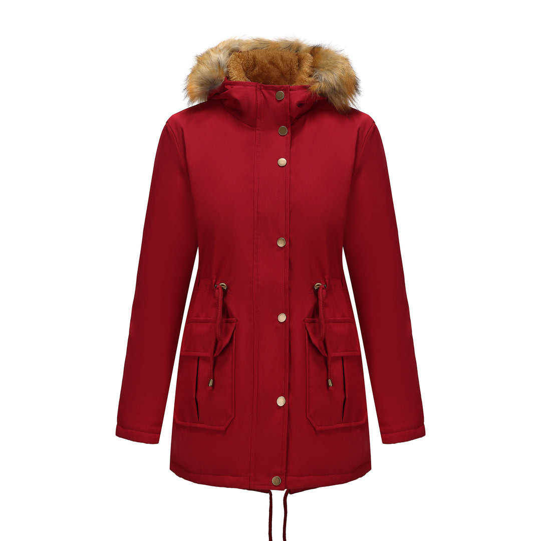 Ladies winter parka with fur collar Lune London