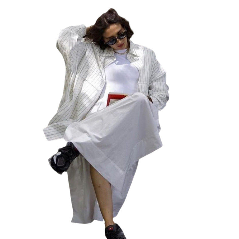 Oversized striped shirt dress for women Lune London