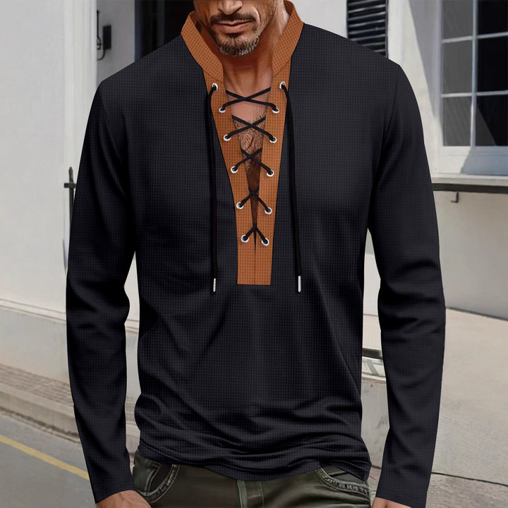 Men's long sleeve shirt with a modern lace design Lune London