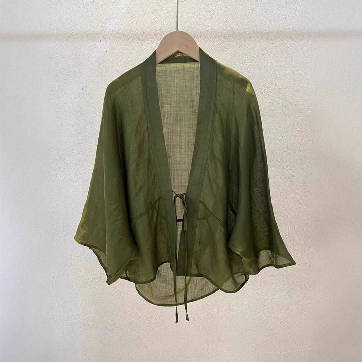 Women Lightweight Sheer Wrap Jacket Lune London