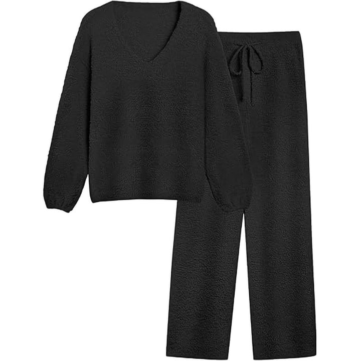 Ladies Casual V Neck Loungewear Set Lune London