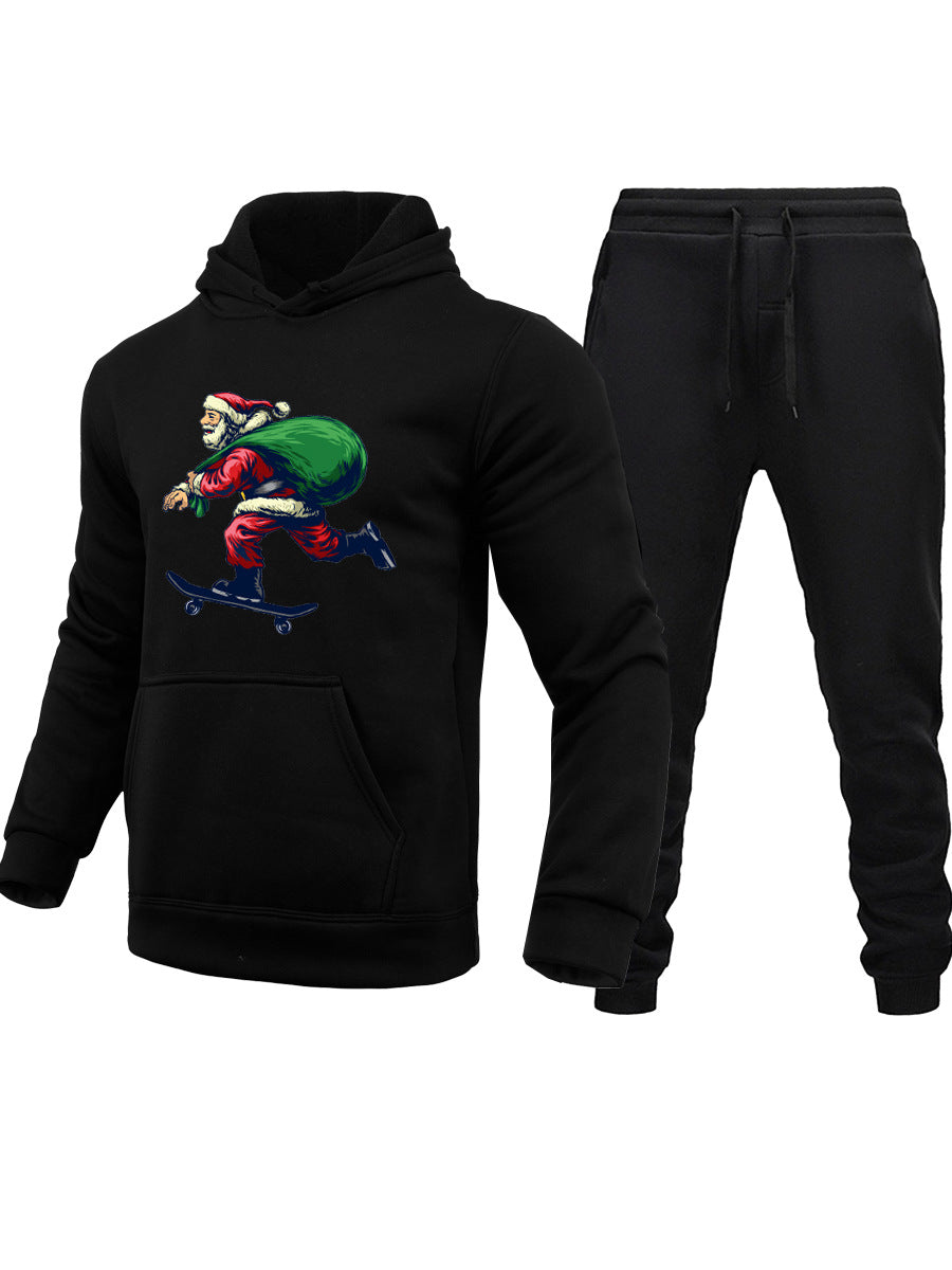 Men's Hoodie and Jogging Set with Creative Christmas Pattern Lune London