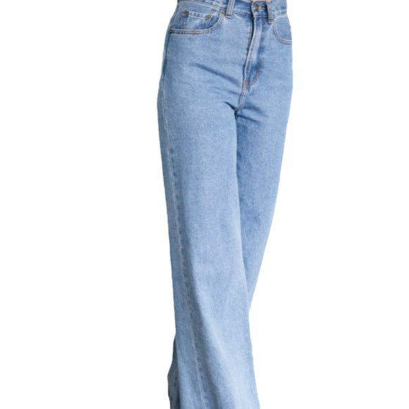 High-waisted wide-leg jeans for women Lune London